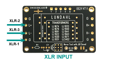 XLR Input with Lundahl Tramsformers